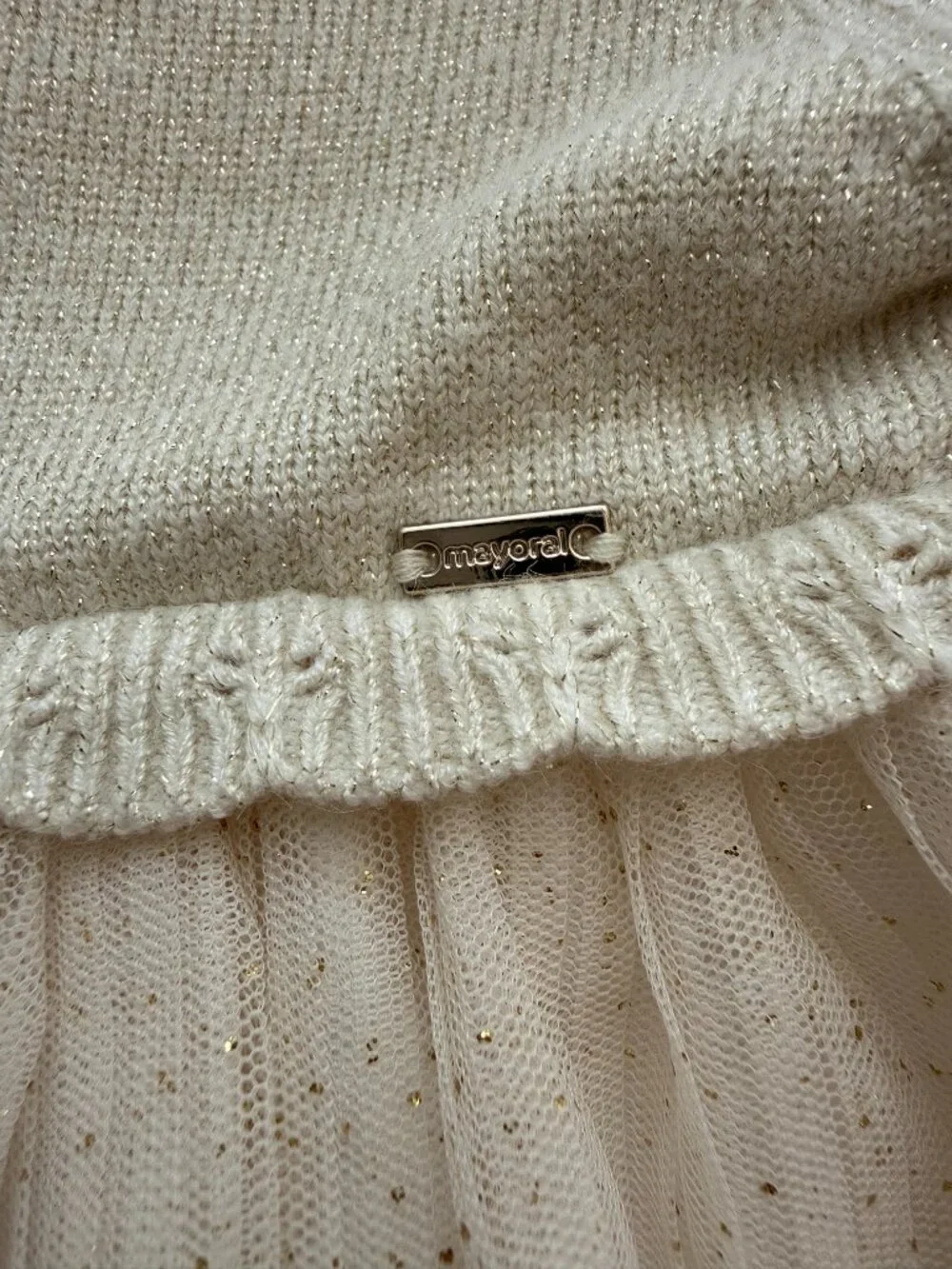 MAYORAL Boutique 12 month sweater dress with sparkles/layers/buttons